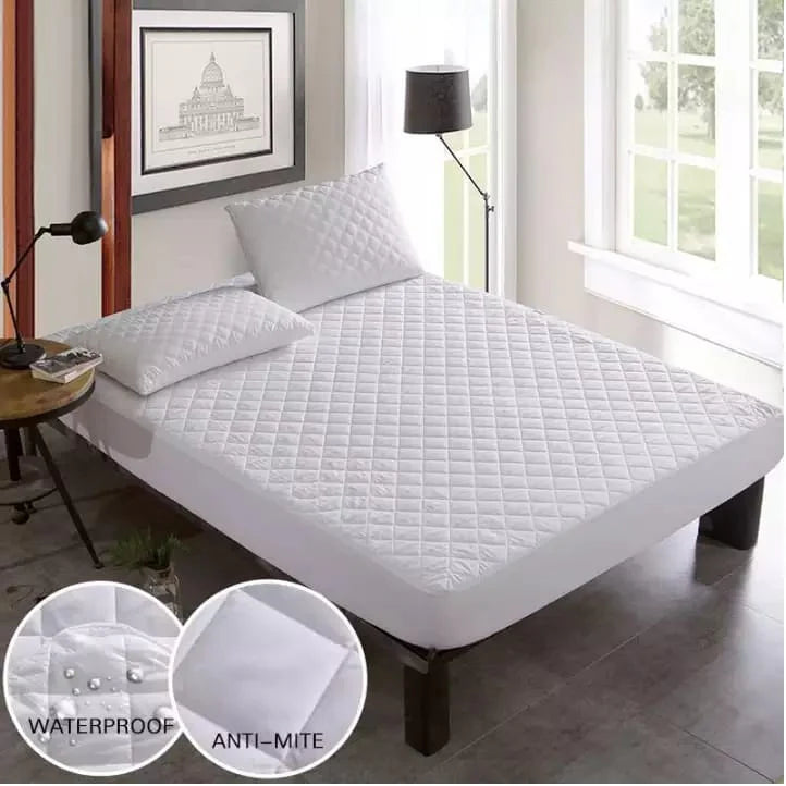 Quilted Waterproof Mattress Protector-White