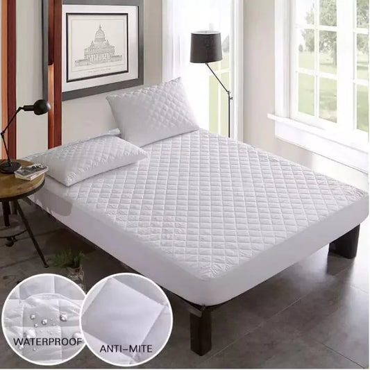 Quilted Waterproof Mattress Protector-White